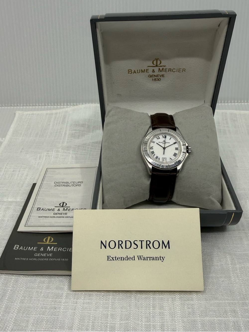 1995 Baume & Mercier Malibu Unisex 35mm Swiss Quartz Watch - Box And Papers!